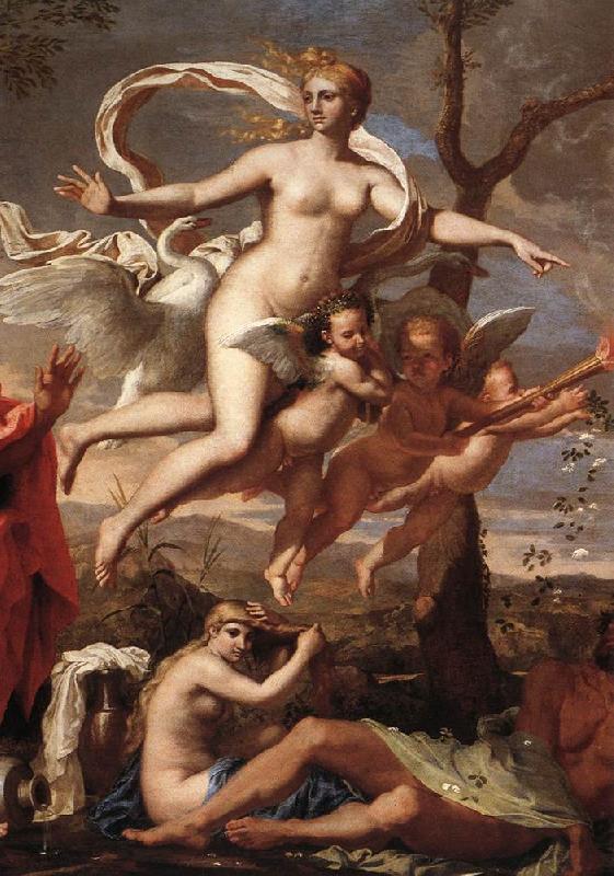 POUSSIN, Nicolas Venus Presenting Arms to Aeneas (detail) af oil painting image